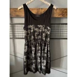 Soprano Black Crochet Overlay Dress | Small